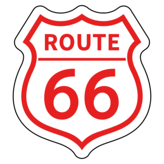 Route 66 Sticker (Red)